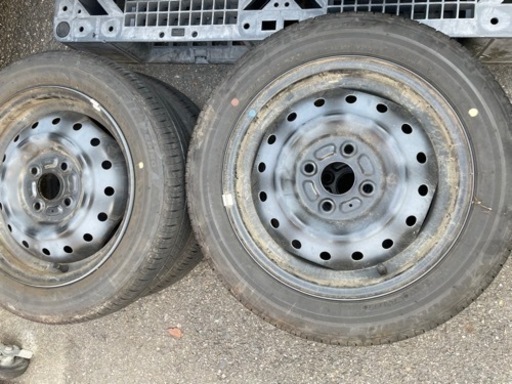 155/65R14 夏タイヤ　バリ溝　ホイールセット