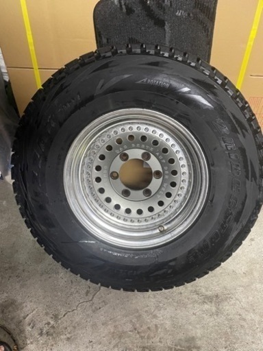 取り引き中！明日受け渡しです。旧車アルミ！DAS BESTE AUF DER WELT/CAMPEAO DO MUNDO６穴アルミBSブリザックスタッドレス4本セット