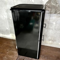 【ご成約済み🐾】Eangle レトロな2ドア冷蔵庫✨ ブラック⚫️ 配送無料🚛の画像