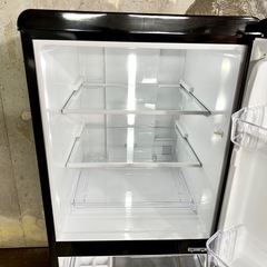 【ご成約済み🐾】Eangle レトロな2ドア冷蔵庫✨ ブラック⚫️ 配送無料🚛の画像