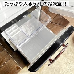 【ご成約済み🐾】Eangle レトロな2ドア冷蔵庫✨ ブラック⚫️ 配送無料🚛の画像