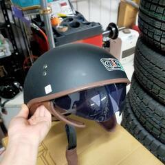 新品未使用　半キャップ　ヘルメット　シールドの画像