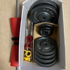 ベンチプレス、ダンベル、バー、35キロセット