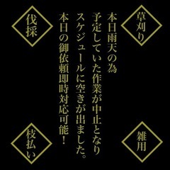 本日、草刈り等のお手伝い即時対応致します！