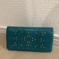 【牛革】長財布（色：ターコイズブルー）