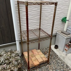 商談中！あげます！スチール棚　3段