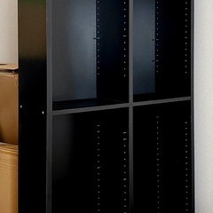 【無料】本棚　ブラック　奥行スリムタイプの画像