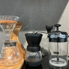 ハリオコーヒードリッパー、ミル、ミルクフォーマー