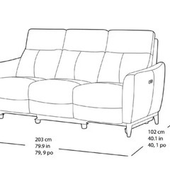 【店頭引き取り限定】Gilman Creek Furniture 電動 革製リクライニングソファの画像