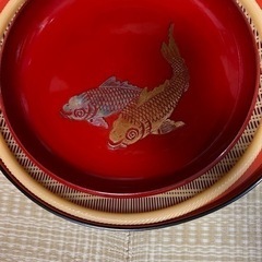 新品未使用 大きなザル 鯉柄☺️の画像