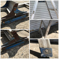 🔷🔶🔷〇KT3/24　脚立 はしご兼用 アルミ まとめて2点 6尺 5尺 はしご 梯子 園芸 作業 中古 ☆千葉発 直接引取限定☆🔷🔶🔷の画像