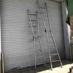 🔷🔶🔷〇KT3/24　脚立 はしご兼用 アルミ まとめて2点 6尺 5尺 はしご 梯子 園芸 作業 中古 ☆千葉発 直接引取限定☆🔷🔶🔷の画像