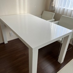 合皮ホワイトダイニングチェア(おまとめ割引あります)の画像