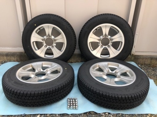 【受付終了】ジムニー 用スタッドレスダイヤ、アルミホイル4本セット　ブリヂストン(ブリザック)