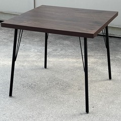 美品◇ナフコ ダイニング3点セット◇ヴィンテージ風◇ウォールナット調◇レグルスチェア◇シンプルモダン★の画像