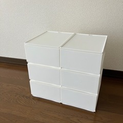 ニトリ　引出し NインボックスL たて型ハーフ 3段 ホワイト