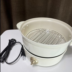 【新品未使用】ブルーノ グリルポット ホワイトの画像