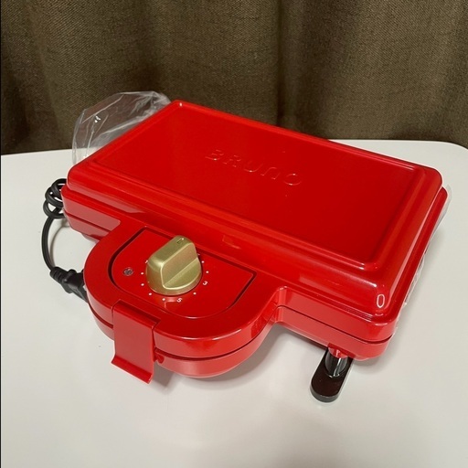 [新品未使用]ブルーノ ホットサンドメーカーダブル レッド