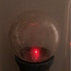 太陽電池　ソーラーパネル付き　オブジェ　陶器　間接照明　ライトの画像