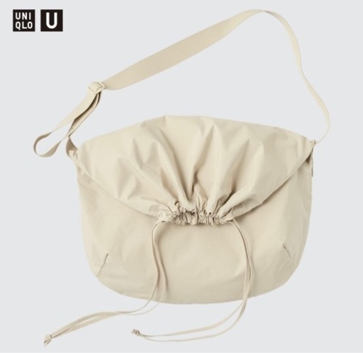 【新品未開封】UNIQLO  ドローストリングショルダーバッグ   ナチュラル