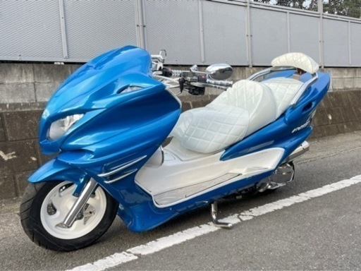 メタリックブルー✖︎ホワイト‼︎ 【YAMAHA マジェスティ】スピーカー４発‼︎