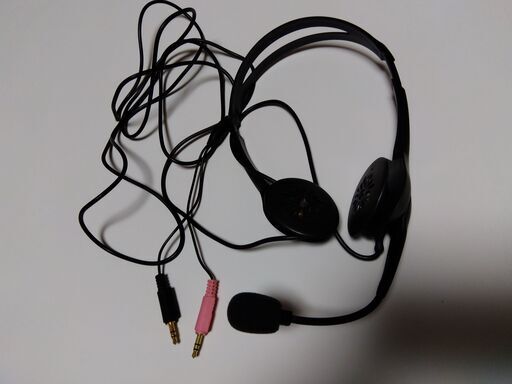 【中古】簡易ヘッドセット/音声通話用ボイスチャットプラグ２接続モデル2022.0929a071