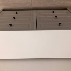 【差し上げます】ニトリ　ホワイト　カントリー調ローチェストの画像