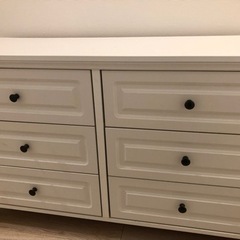 【差し上げます】ニトリ　ホワイト　カントリー調ローチェストの画像