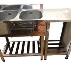 Azuma アズマ 2槽シンク テーブル ステンレス製 業務用 流し台 流し台