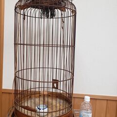 昭和レトロ 大型 鳥かご 鳥籠 バードケージ ショーケース 木製 アンティーク ヴィンテージ 古道具 古民具 古民家 オブジェ 大正ロマン の画像