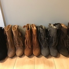 新品、リボンフリンジブーツ