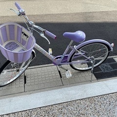 【受け取り先決定しました】キッズ自転車　小学生女子用　パープル