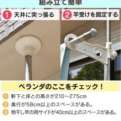 アイリスオーヤマ 洗濯物干し ベランダ用の画像