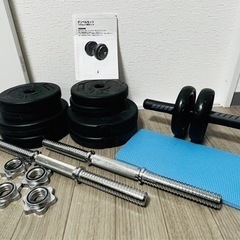 【まとめ売り】トレーニング器具 ダンベルセット、腹筋ローラー、バ...