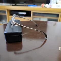Masaki Matsushima マサキマツシマ メガネ MF-1203 2 フチナシ  眼鏡  度付き シルバー チタン メンズ　調光レンズ（ブラウン）