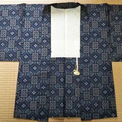 村山大島紬 紬と羽織り アンサンブル 高級正絹の画像