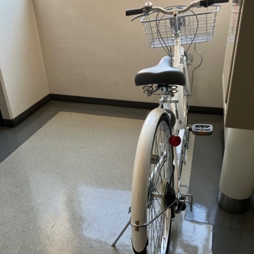 26インチ自転車　白　美品