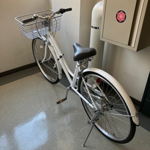 26インチ自転車　白　美品
