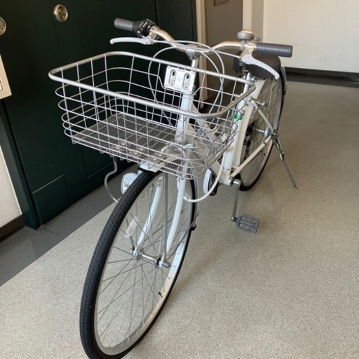26インチ自転車　白　美品