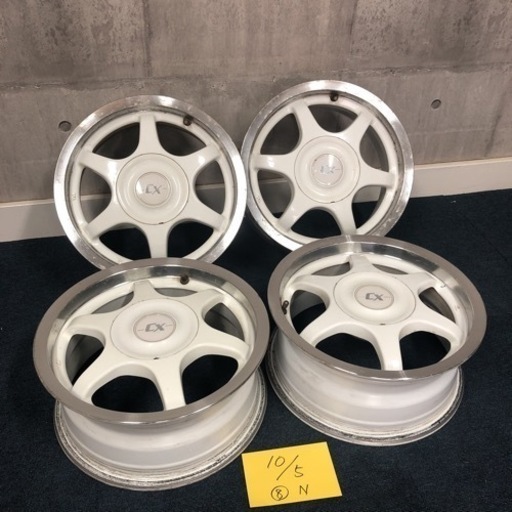 アルミホイル ENKEI オフセット38 リムサイズ14×6JJ 14インチ PCD114.3と100のマルチ 4穴 旧車 軽自動車 小型車 珍しい白