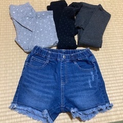 女の子　140 ハーフパンツ　タイツ