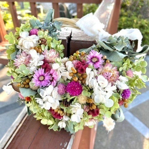 アナベル紫陽花リース