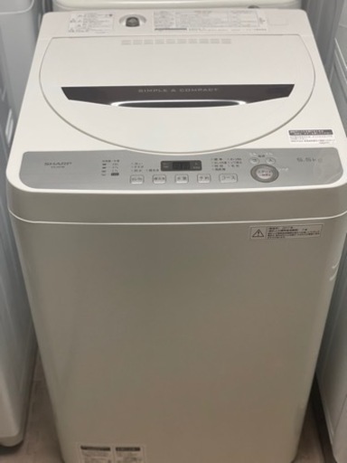 送料・設置込み　洗濯機　5.5kg SHARP 2017年