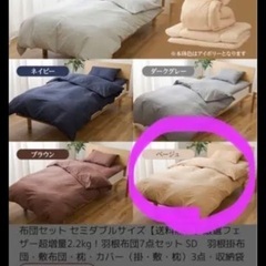 セミダブルマットレス、枕カバー付き。の画像