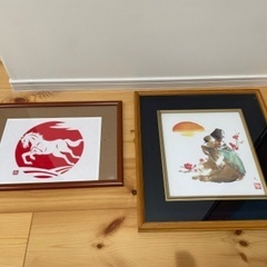 額縁付　絵画セット