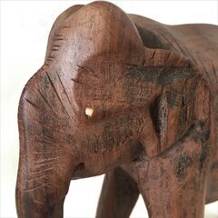 50年物 象 木彫り 置物 ビンテージ品 オブジェ 工芸品 骨董品の画像