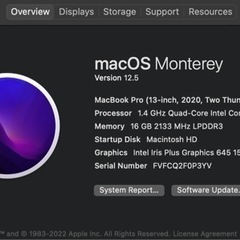 macbook pro 13.3inch 2020