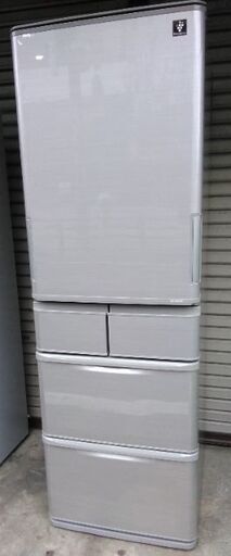 シャープ 5ドア冷蔵庫SJ-PW42B 412L 両開き16年製 シルバー 配送無料