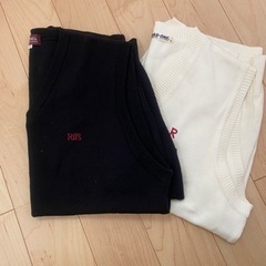 立命館白黒ベスト2点LL