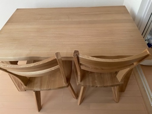 【使用期間2年以内】タモ材ダイニングセット 定価175,000円